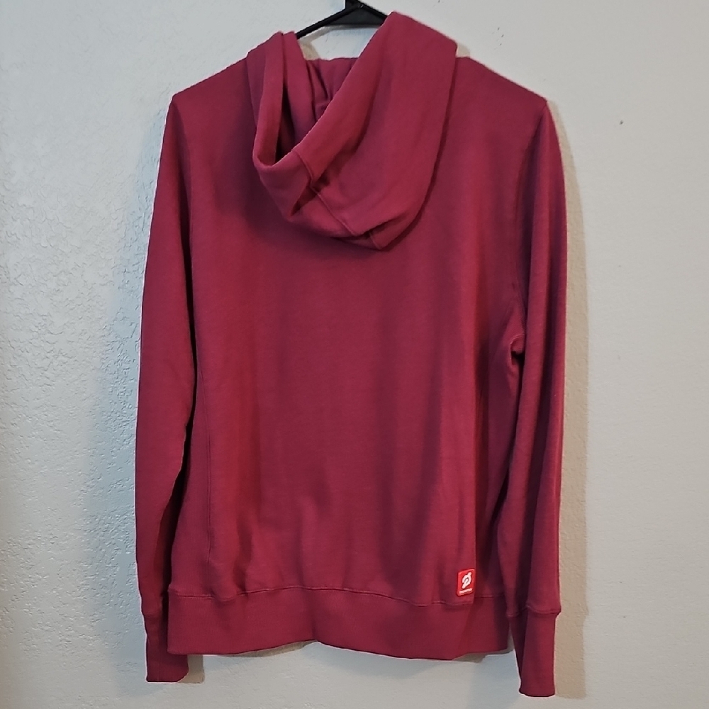 Peloton Burgundy Full Zip-Up Logo Hoodie, Womens Large - Picture 6 of 7